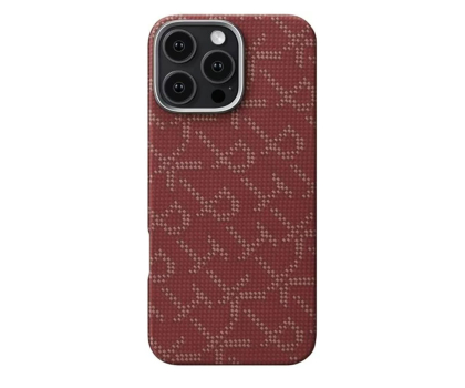 Etui do telefonów PITAKA Tactile Woven Case PTK Red/Gold iPhone 16 Pro